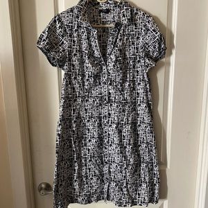 Black and white T-shirt tent dress - Size 14